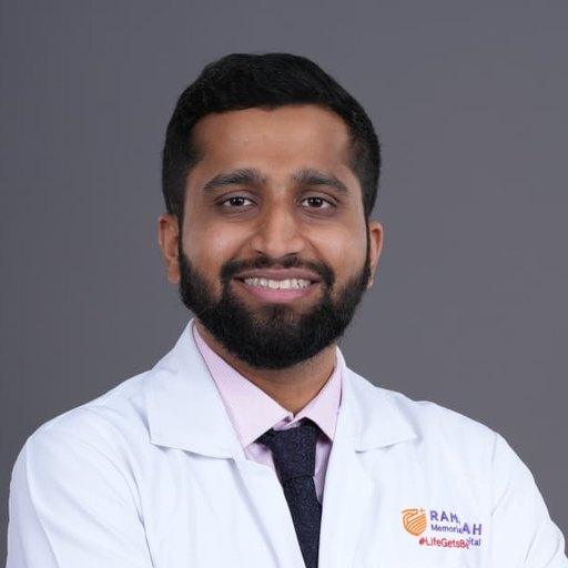 Dr Imaad Khateeb, emergency medicine physician, in a white coat